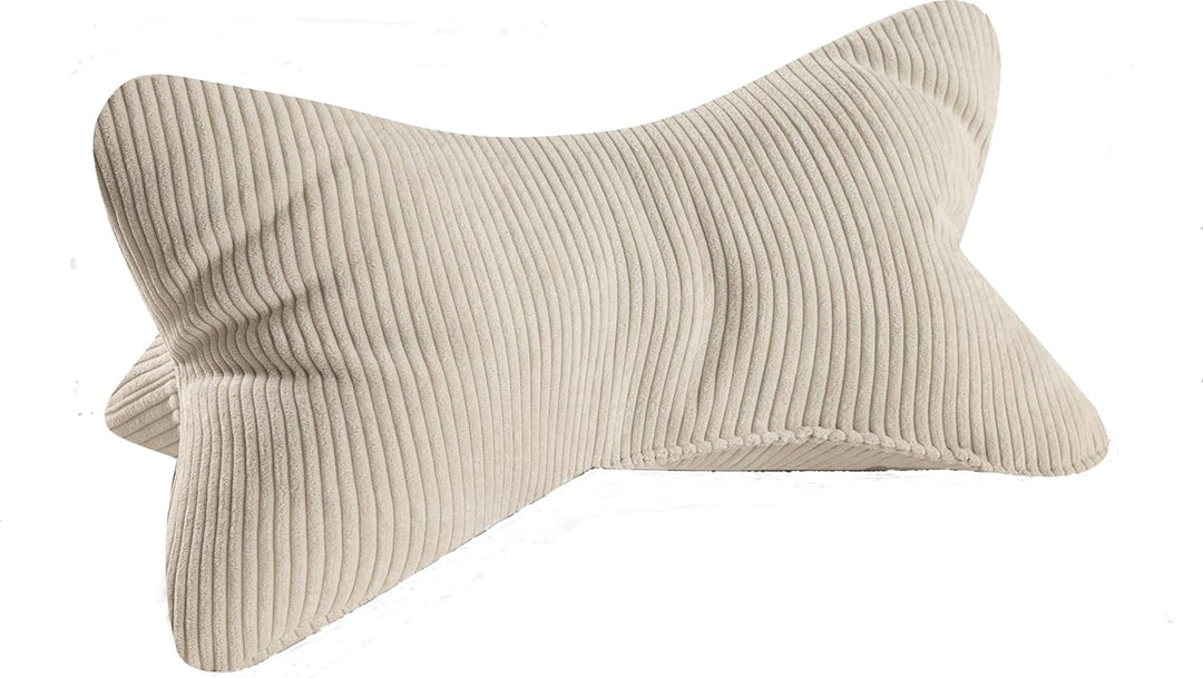 Leseknochen Selma Cord Look ergonomische Form für Nacken- oder Lendenstütze Flexible Stütze für Büch