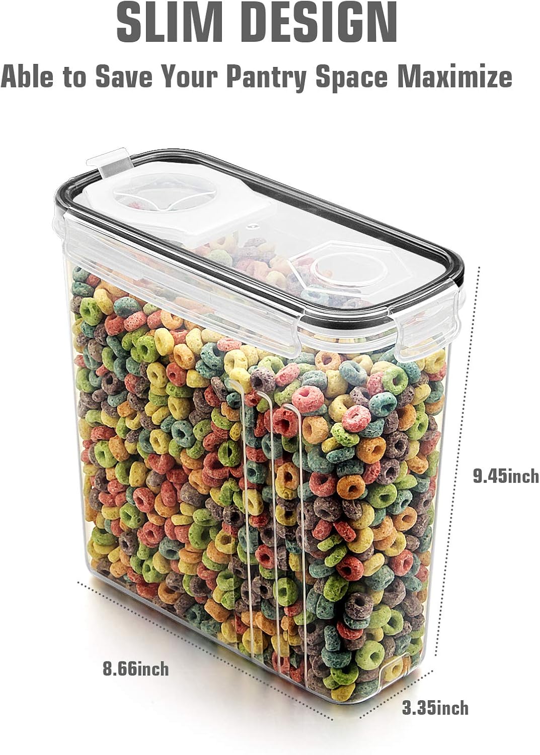 Wildone Frischhaltedosen, luftdicht, Müsli-Vorratsdosen für Zucker, Mehl, Snacks, Backzubehör, ausla