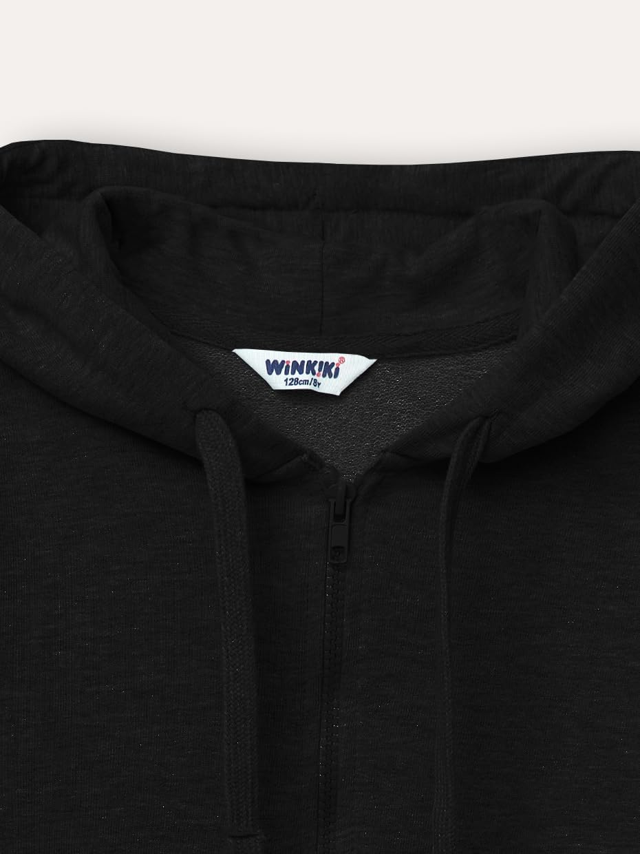 Kinder Teenager Unisex Jungen Mädchen Kaputzen Hoodie mit Reissverschluss Zip Verschluss, Langarm, m