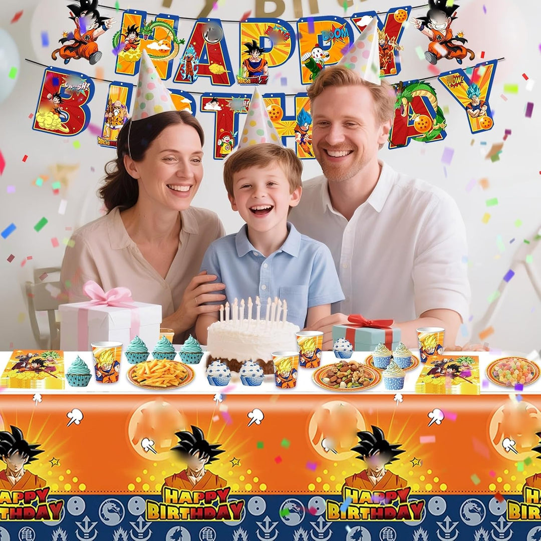 Dragon Pappteller Kindergeburtstag Deko Go- Ku Geburtstag Geschirr Set Geburtstagsdeko Partygeschirr