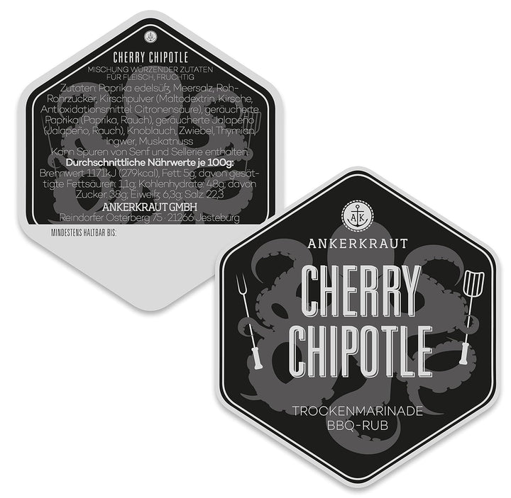 Ankerkraut Cherry Chipotle BBQ Rub, Rub Gewürzmischung für Rind, Schwein, Chicken Wings und Pulled P