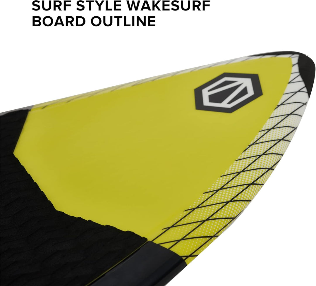 AZTRON Comet Evo, WAKESURF Unisex Erwachsene, schwarz/gelb, 160X52X2