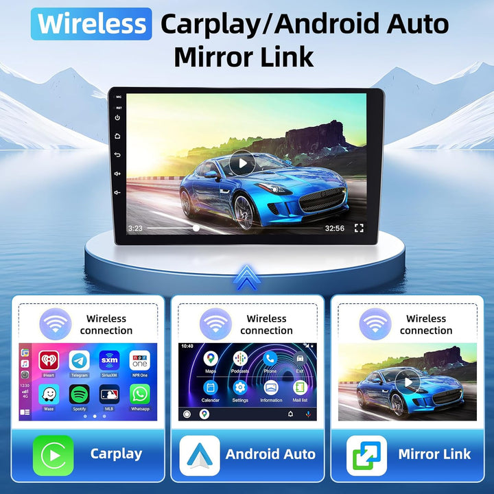 [4+64G] Android Autoradio für Peugeot 406 1999-2004 mit Wireless Carplay Android Auto, 9 Zoll IPS To