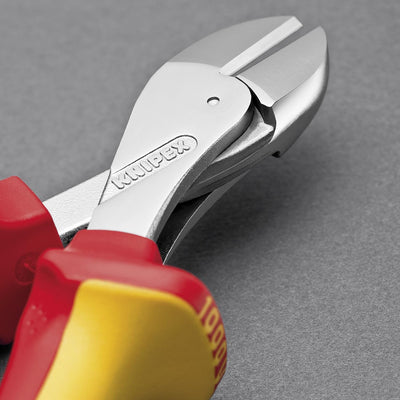 Knipex X-Cut® Kompakt-Seitenschneider hochübersetzt verchromt, isoliert mit Mehrkomponenten-Hüllen,