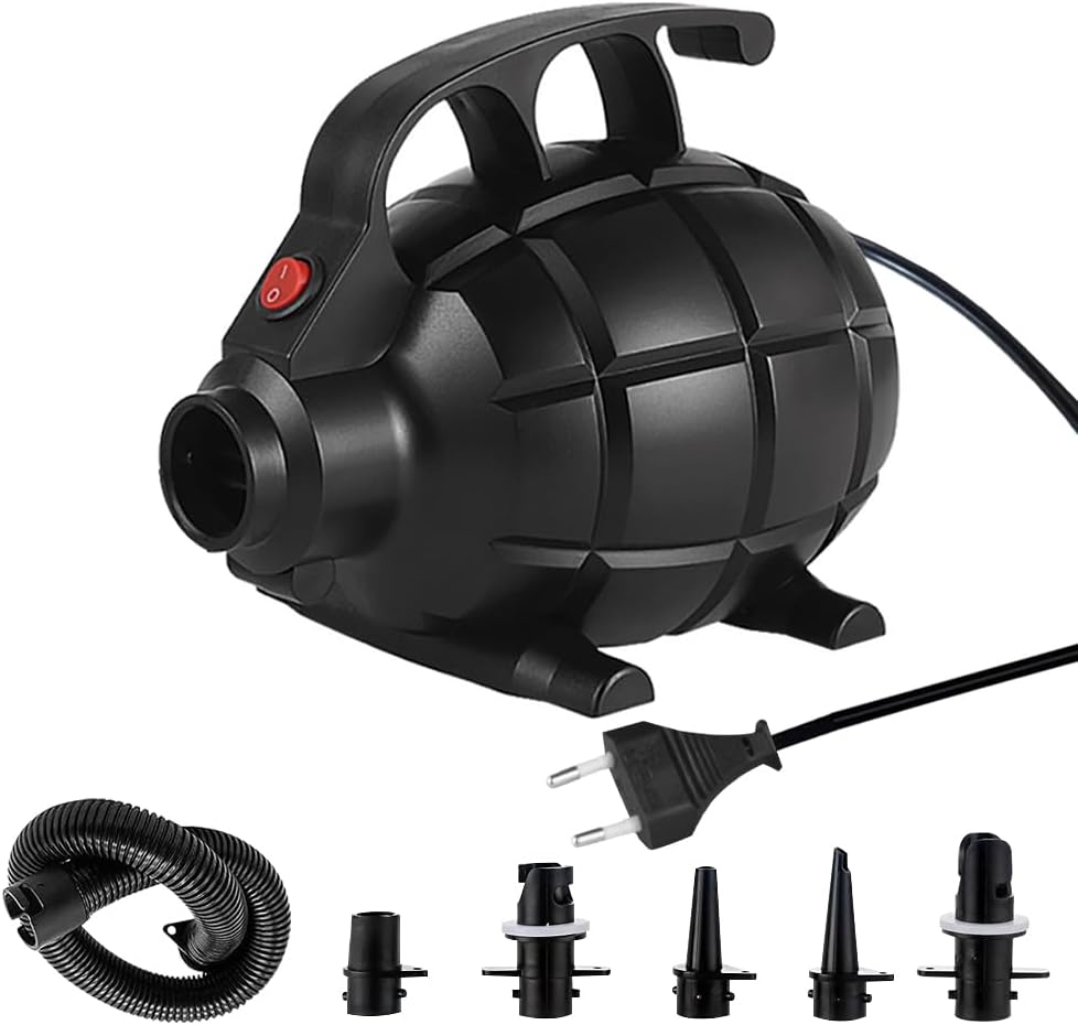 Elektrische Luftpumpe, 600W Luftpumpe Elektrisch mit 5 Düsen, Luftpumpe Luftmatratze Tragbare, Elekt