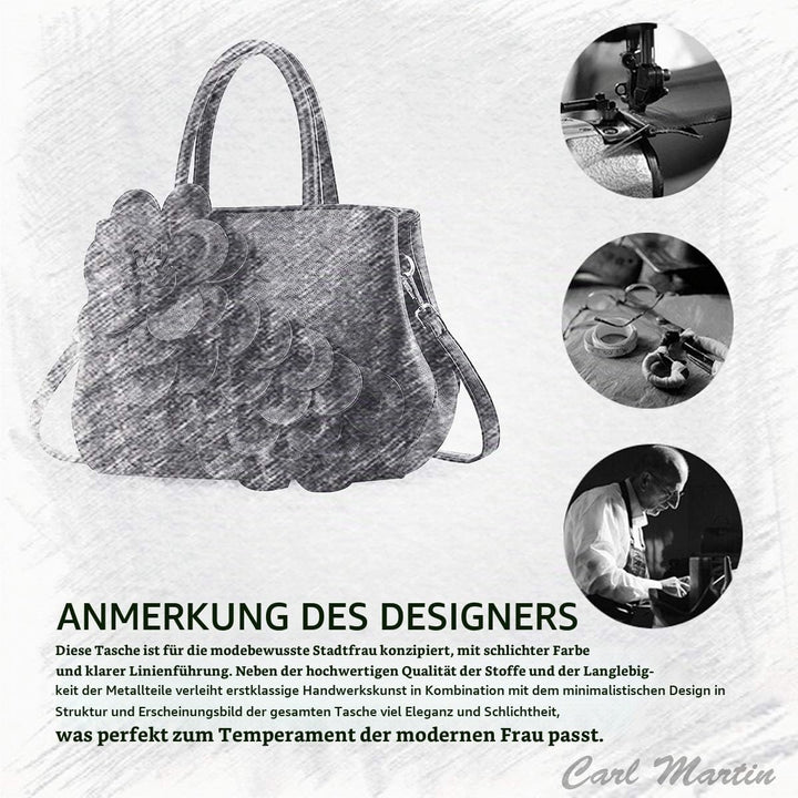 NICOLE &amp; DORIS Umhängetasche Umhängetasche Handtasche Blumenmotiv für Damen Violett, Violett