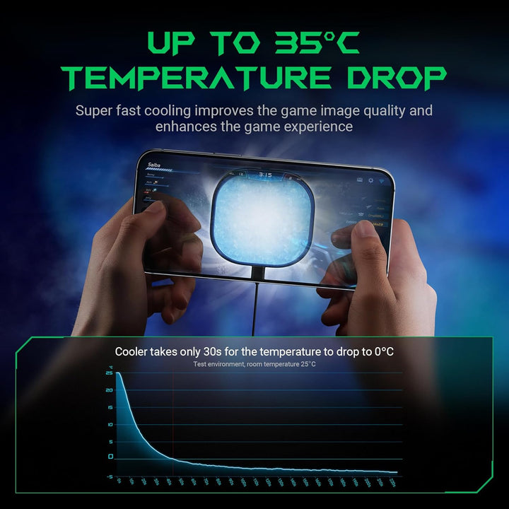 Black Shark Tragbarer magnetischer Handy Kühler für Gaming, geräuschloser Akku Schutz, 20 W Power-Tr