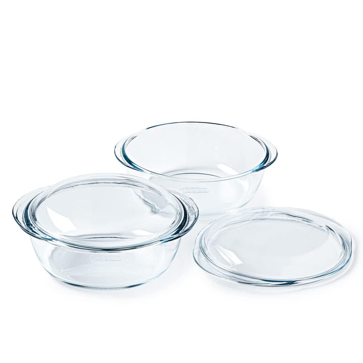 Pyrex® Kollektion 4 in 1 | Bräter aus Borosilikatglas | 2 Stück | Dampfgaren, schnelles und leckeres