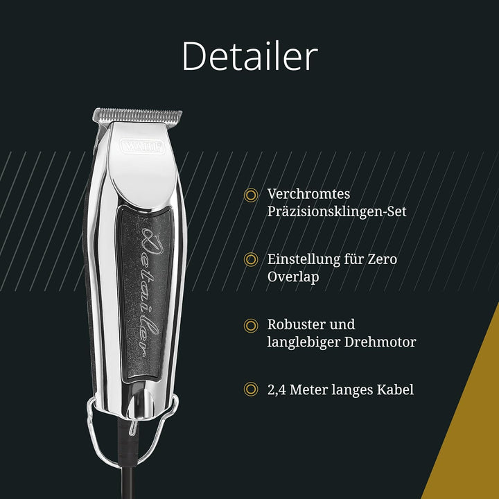Wahl Detailer Trimmer - Leistungsstarker kabelgebundener Trimmer für Kantenbearbeitung und Detailarb