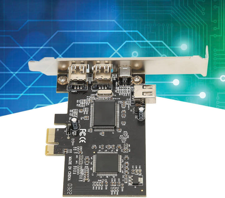 Bewinner PCIe Firewire Karte für 10, PCI E Firewire Controller Karte 4 Ports mit Low Profile Halteru