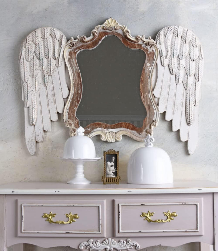 Wandspiegel Engelsflügel Hängespiegel Shabby Chic Spiegel 80 cm got034 Palazzo Exklusiv