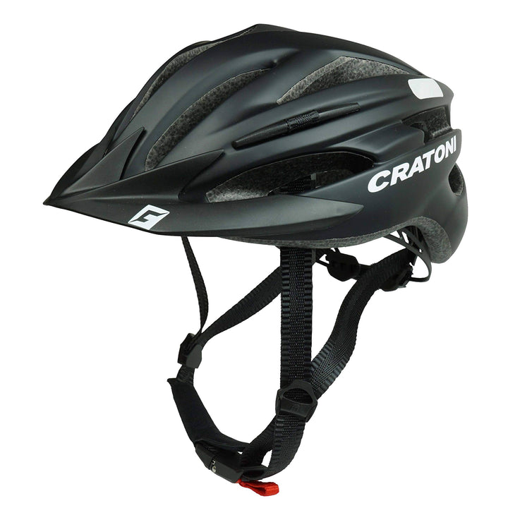 Cratoni Fahrradhelm Pacer, Black matt - Reflektor, Gr. L-XL (58-62 cm)