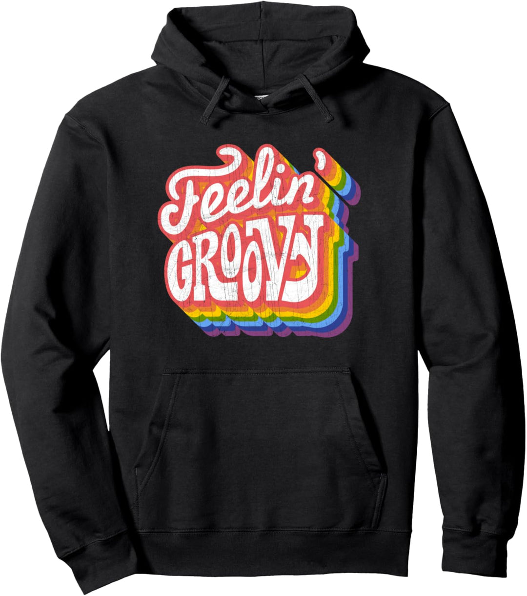 Disco Regenbogen Feeling Groovy 70er Jahre Retro Pullover Hoodie