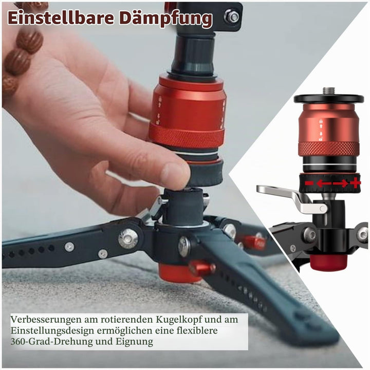 IFOOTAGE Cobra 3 Base-P,Tragbares Mini-Tischstativ für Cobra 2 Einbeinstativ, Innovatives Pedaldesig