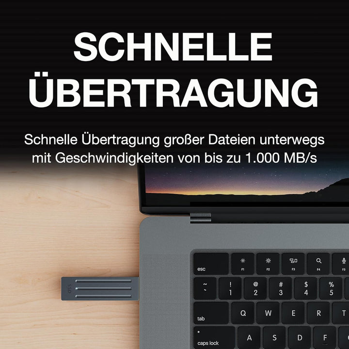 Seagate Ultra Compact 2TB, Externe SSD, 1000MB/s, USB 3.1 Typ C, inkl. Data Rescue Service (STMX2000