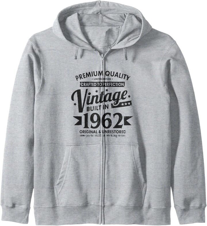 Vintage Baujahr 1962 Unrestauriertes Original 60. Geburtstag Kapuzenjacke