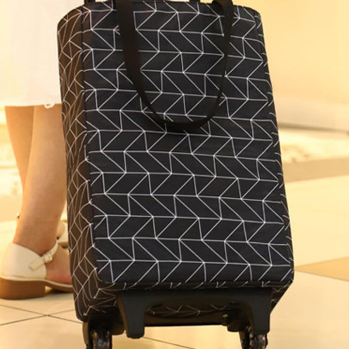 IMIKEYA Einkaufswagen Trolley klappbarer für Lebensmittel Einkaufstrolley mit Rädern Wiederverwendba