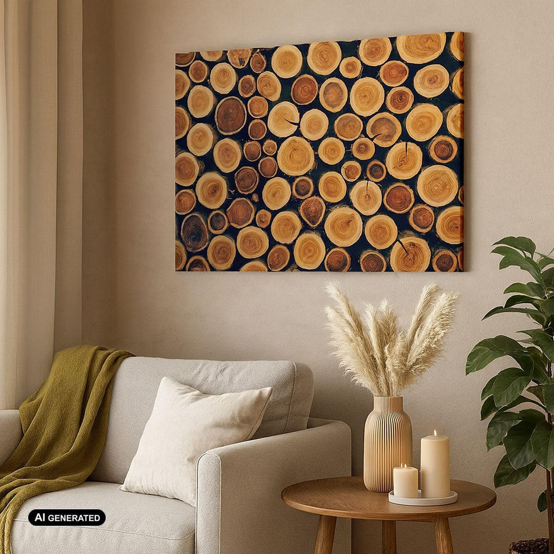 Bilder auf Leinwand 100x70cm Leinwandbild mit Rahmen Knoten Baum Stamm Gross Wanddeko Bild Schlafzim