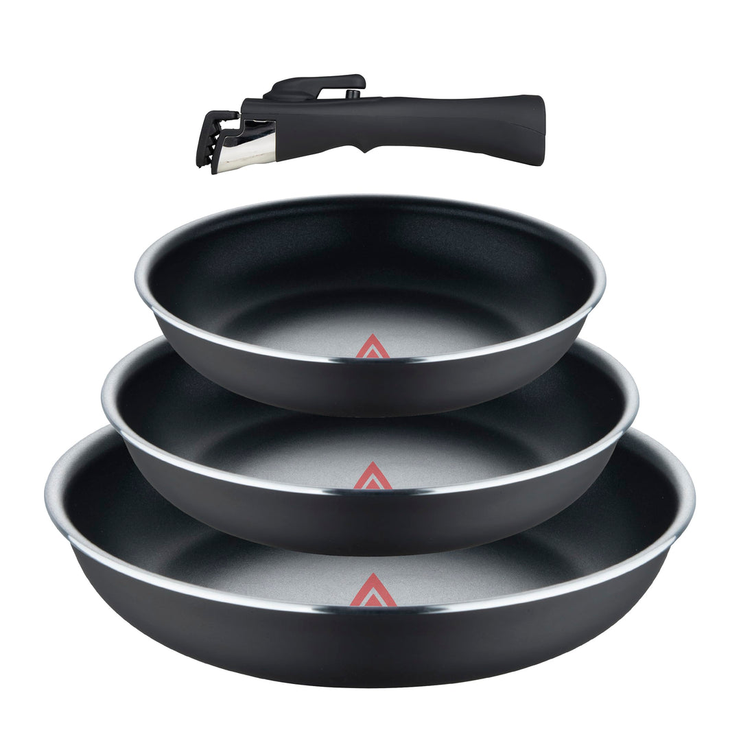 BERGNER- Set 4 (18+20+24CM) Stück Alu-Presspfannen mit abnehmbarem Griff und Wärmepunkt ILAG Essenti