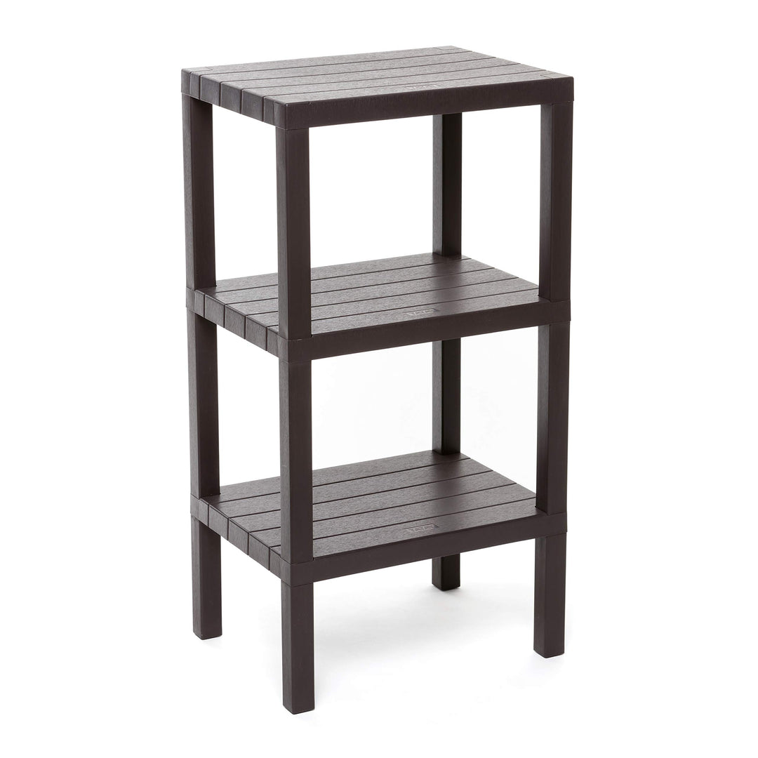 Tatay Lombok Regal, 3 Regale, Polypropylen, BPA frei, Holz-Effekt, Anti-Rutsch-Stossstangen, Max 10K
