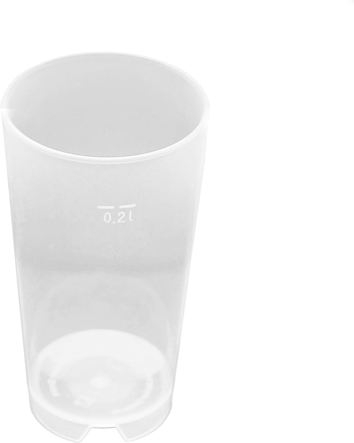 50 Stück 0,2L Mehrwegbecher PP transparent