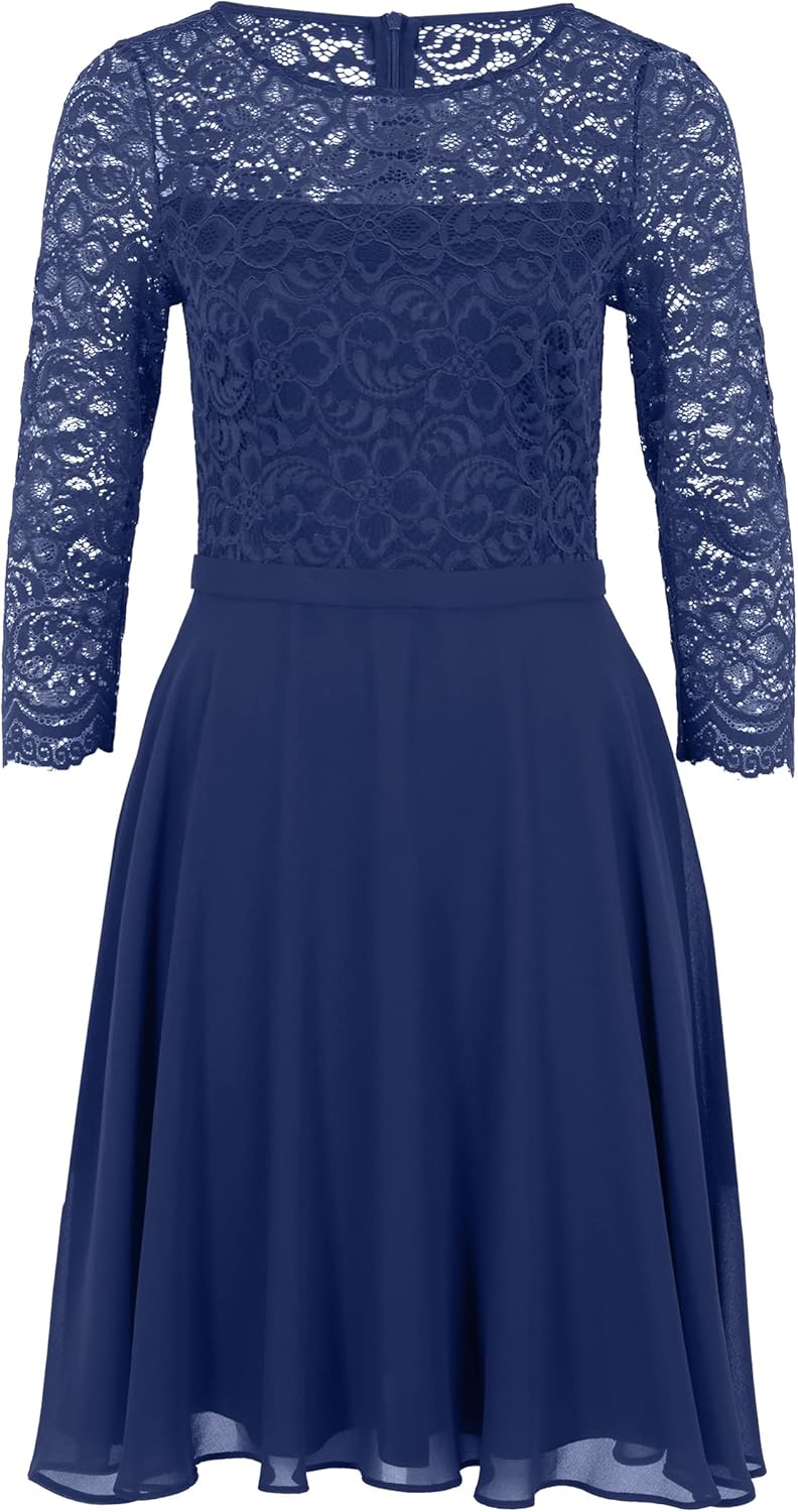 Vera Mont Damen Kleid 38 Festival Blue, 38 Festival Blue
