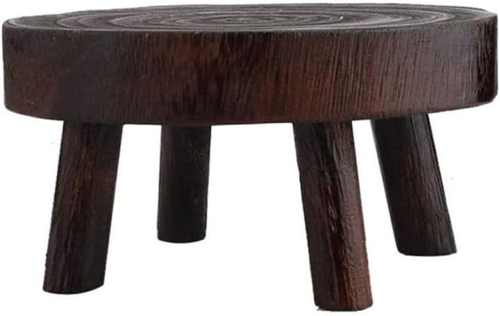 Holzpflanzständer, 20 cm rund, Innenbereich, Gartenpflanztopf Riser, kleiner Gartenhocker für den In