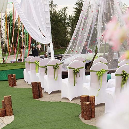 UISEBRT 100 Stück Universell Stuhlhussen Stretch Weiss Stuhlbezüge Moderne für Hochzeiten und Feiern