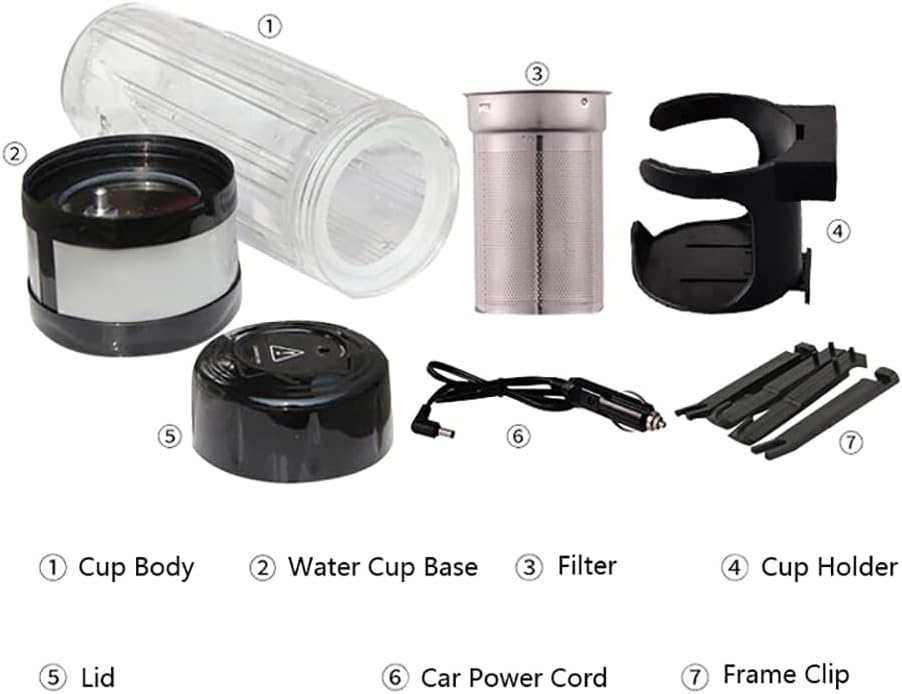 TOTMOX 420 ml Auto Wasserkocher 12/24V Reise Teetasse Wasser Heizung Thermobecher