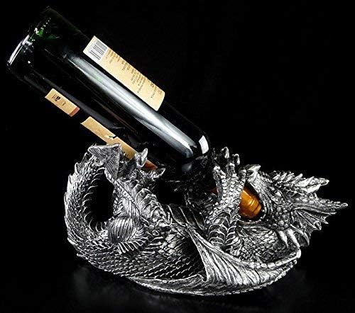 Drachen Figur Weinflaschen-Halter | Tolle Geschenkidee und Weinverpackung | lustig witzig