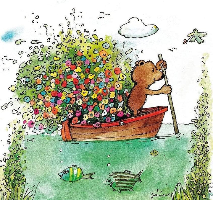 PGM Kunstdruck Janosch - Blumen-Fähre 48x58cm