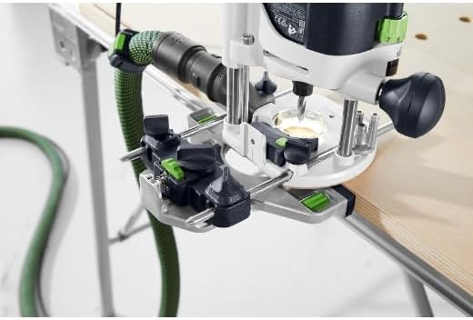 Festool Oberfräse OF 1010 REBQ-Set (mit Seitenanschlag mit Feineinstellung, Lichtmodul, Spannzange,