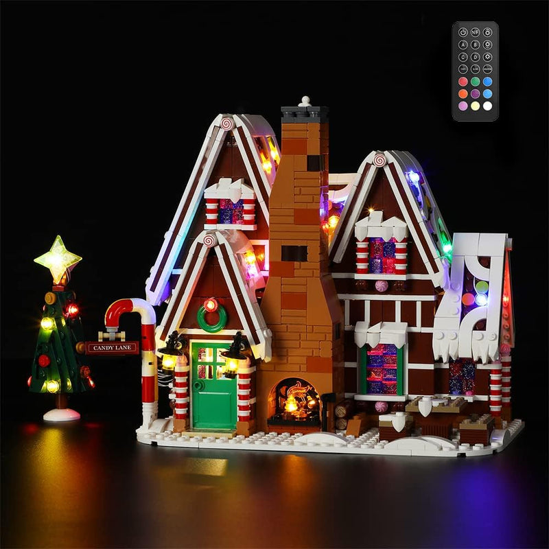 GEAMENT LED Licht-Set (Fernbedienung) Kompatibel mit Lego Lebkuchenhaus (Gingerbread House) - Beleuc