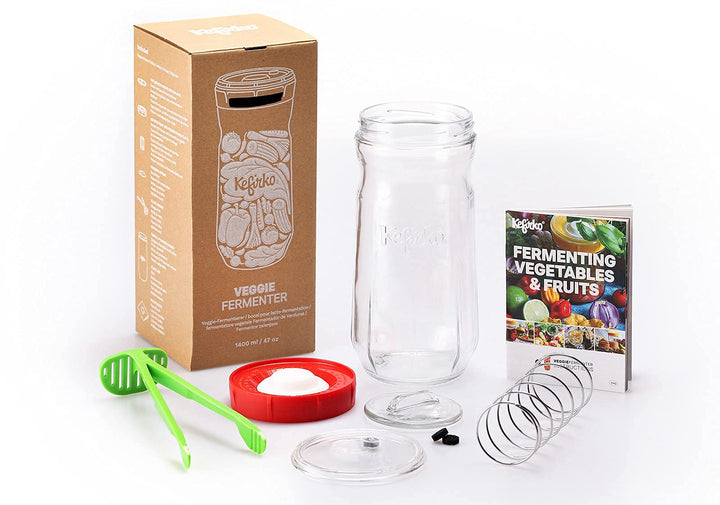 Kefirko Gemüsegärer (1,4 l) – Ferment Früchte, Gemüse, Machen Kimchi, Sauerkraut und mehr – BPA-frei
