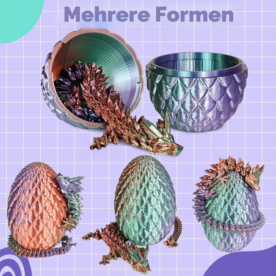Dracheneier 3D-gedruckte Fidget-Spielzeuge für Erwachsene Überraschungsgeschenke für Kinder Freunde