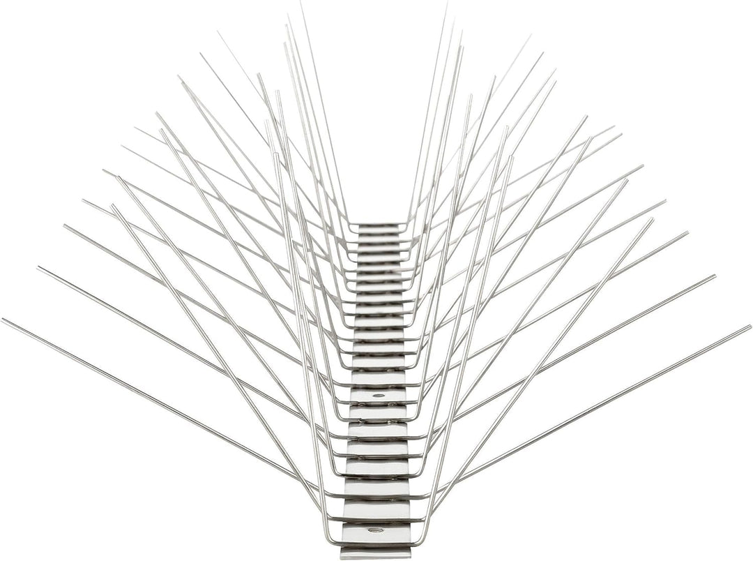 Profi Edelstahl Taubenspikes 6 Reihig - Effektive Taubenabwehr- Vogelabwehr Edelstahlleiste Spikes f