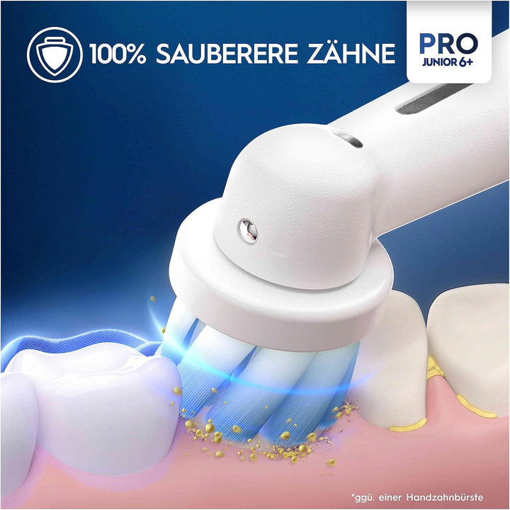 Oral-B Pro Junior Frozen Elektrische Zahnbürste/Electric Toothbrush für Kinder ab 6 Jahren, 2 Aufste