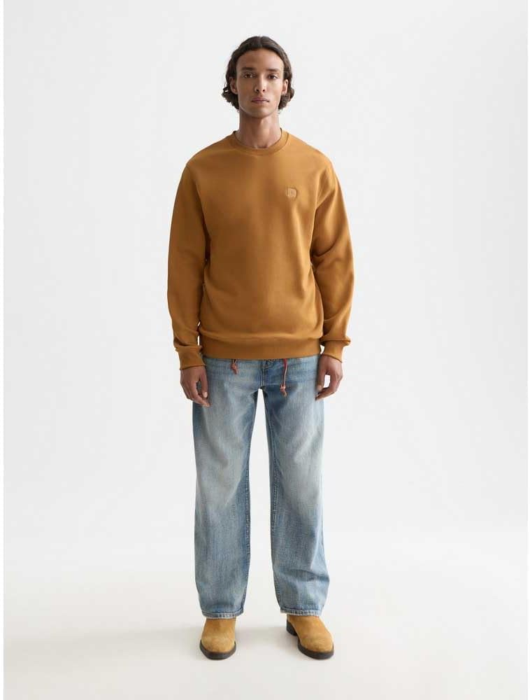 Scotch & Soda Herren Essential Badge Logo Crewneck Sweatshirt Sweatshirt S Cathay Spice, S Cathay Sp