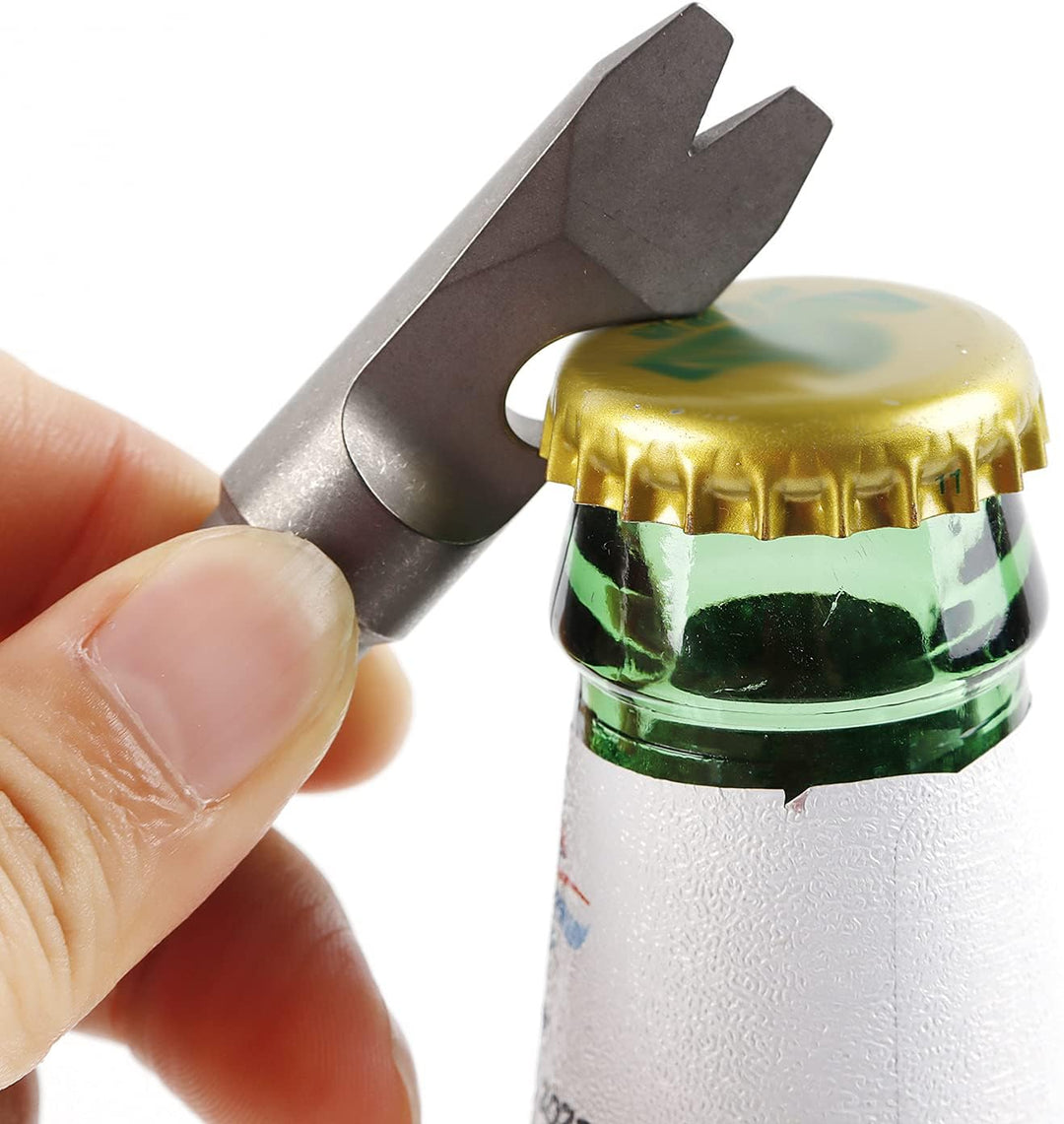 Hamans EDC Stemmeisen aus Titanlegierung, mit Flaschenöffner, Schraubendreher-Funktion, Multifunktio