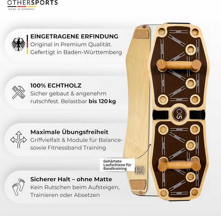 Sportboard 3 - Gleichgewichtstrainer für mehr Kraft &amp; Gesundheit – Effektives Balance Training Equip