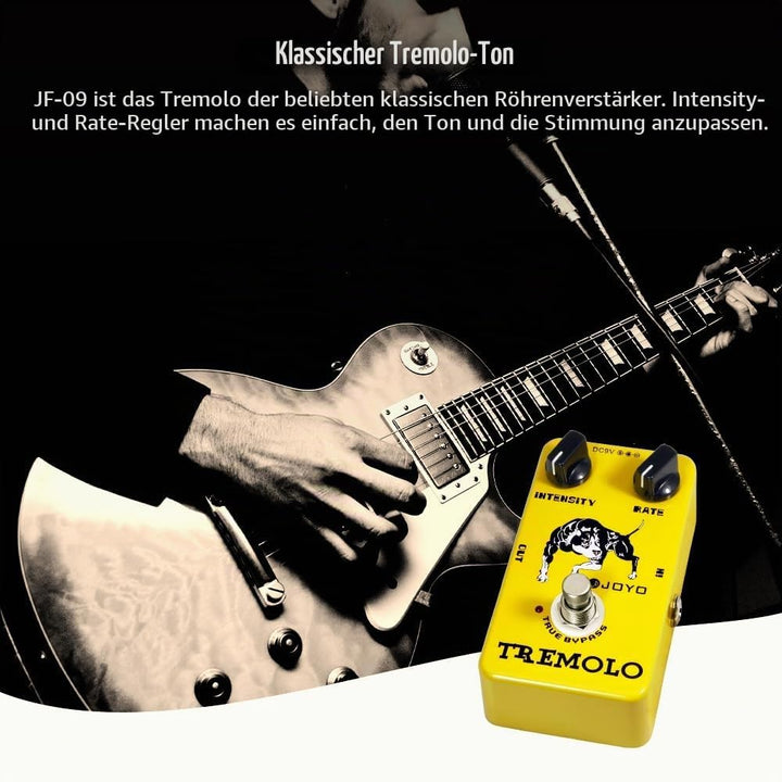 JOYO Tremolo-Effektpedal Beloved Old Amps Photoelektrische Röhrenschaltung Tremolo für E-Gitarren-Ef
