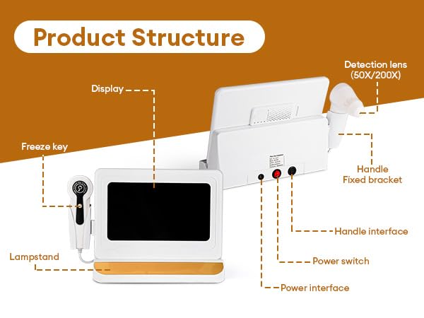 Skin Diagnosis Hair Analyzer, 11 Inch HD Screen Scalp Analysis Machine, Digital Hair Follicle Scalp