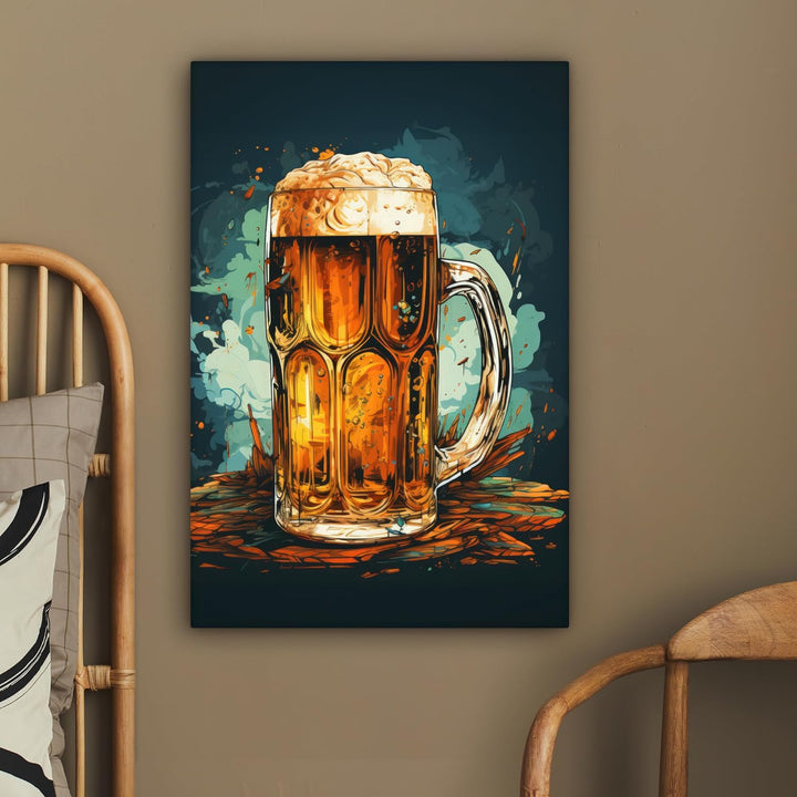 MuchoWow© Leinwand 60x90 cm Deko Schlafzimmer Aesthetic Leinwandbilder Wohnzimmer Gemälde Foto Gesch