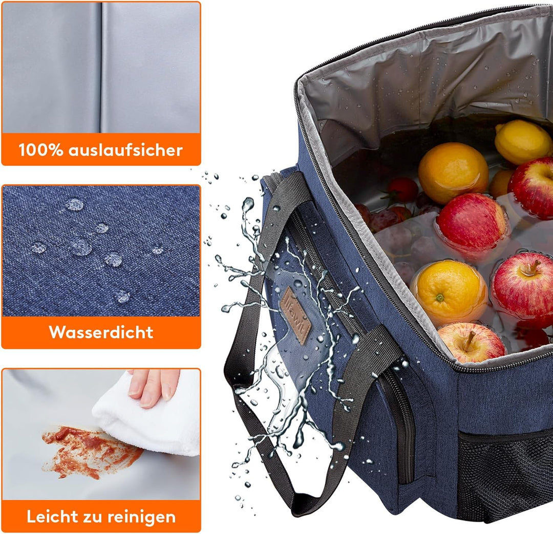 Lifewit Grosse Kühltasche 24L, Thermotasche Isoliertasche Picknicktasche für unterwegs, Lunchtasche,