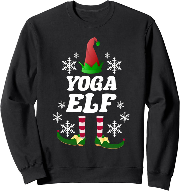 Yoga Elf Elfen Familien Outfit Weihnachten Weihnachtself Sweatshirt