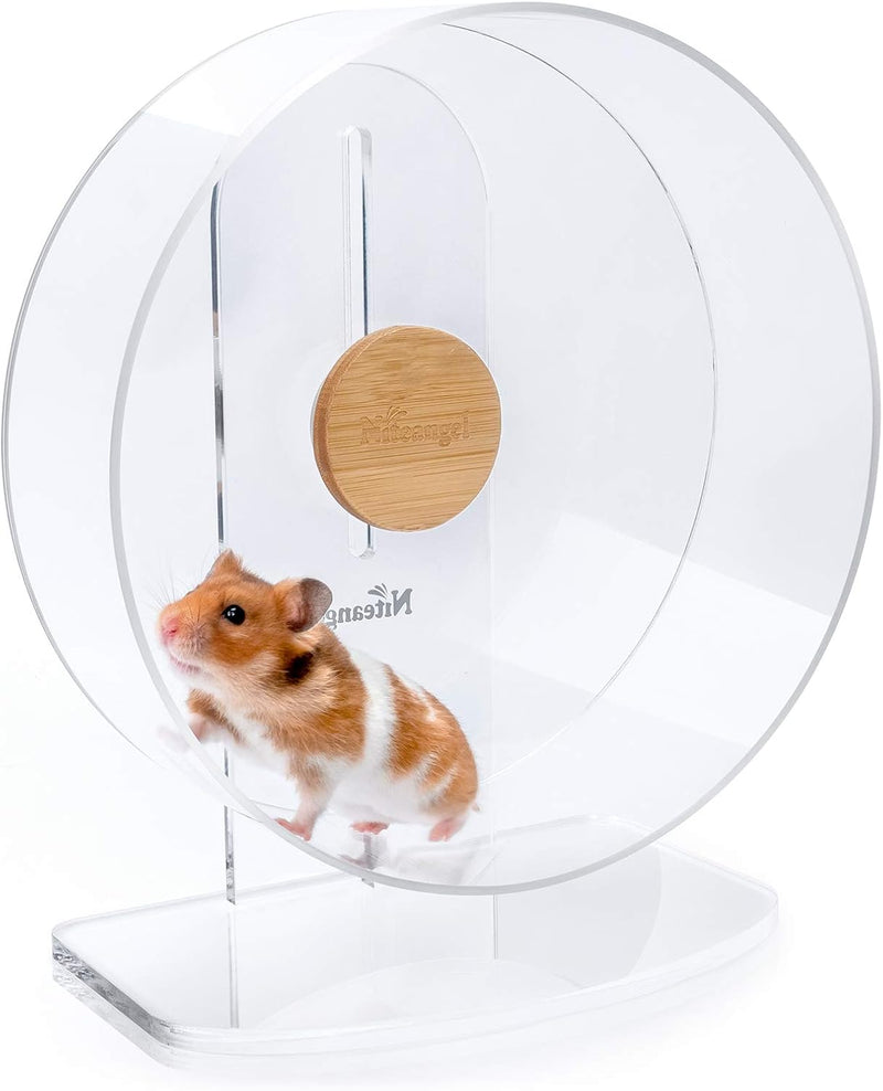 Niteangel Laufrad für Hamster, leise, drehende Acryl-Hamsterlaufräder für Hamster, Rennmäuse, Mäuse,