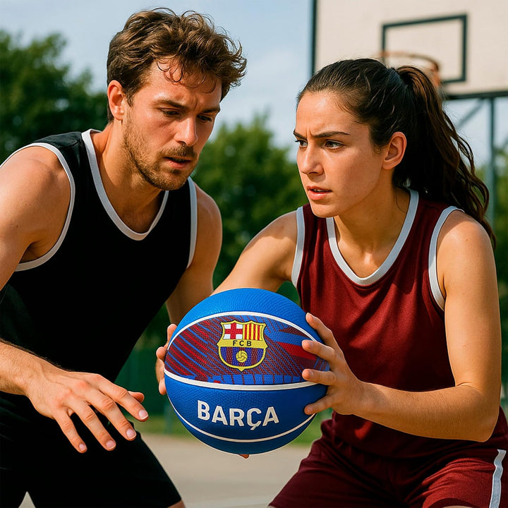 ColorBaby FC Barcelona Basketball T7, Durchmesser 24 cm, offizielles Design mit Wappen, rutschfestes