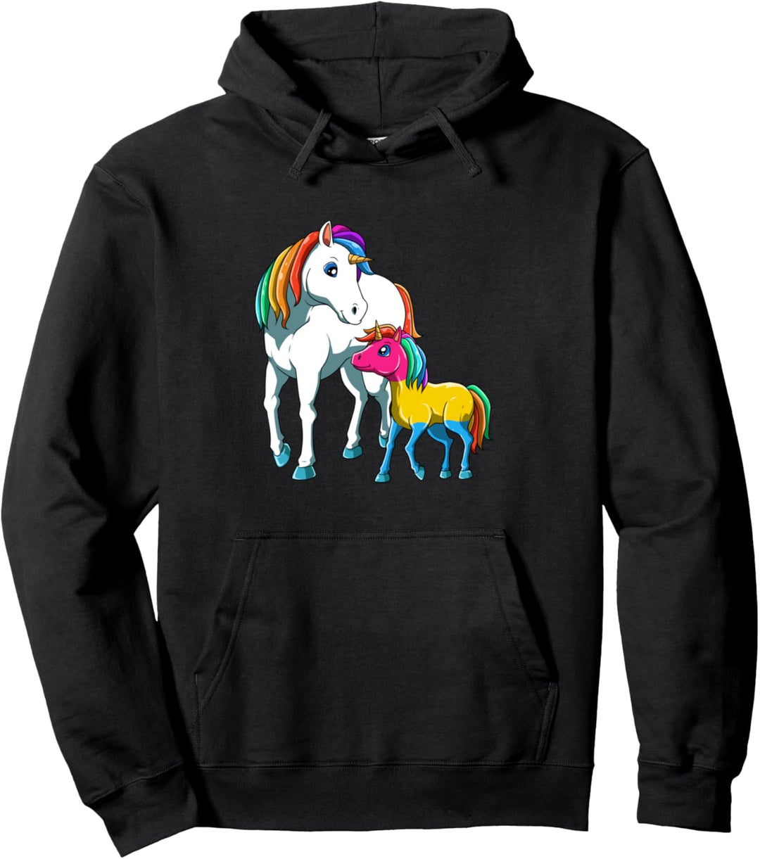 Pansexuelle Einhorn Mama Teenager Pullover Hoodie