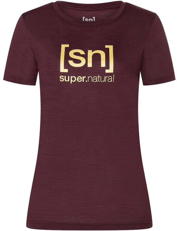 super.natural Pine Cone Tee Women M Wine Tasting-gold, M Wine Tasting-gold