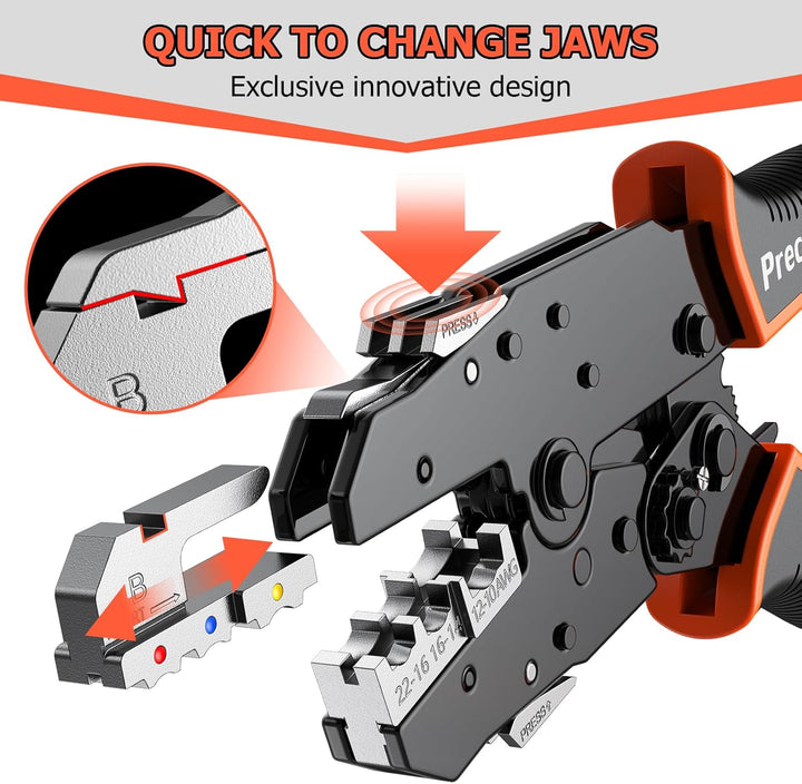 Crimpzange Set, Preciva Ratsche Kabel Crimpzange Werkzeug Kit, Elektrische Terminal Kabel Crimper mi